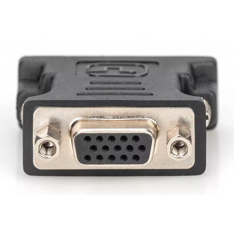 Adaptador DVI Assmann. DVI(24+5) - HD15 M/F. DVI-I Dual-Link. preto (AK-320504-000-S)