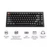 Teclado mecânico Keychron V1 Ultra 8K — 75 % QWERTY, Bluetooth, com fios, RGB, preto