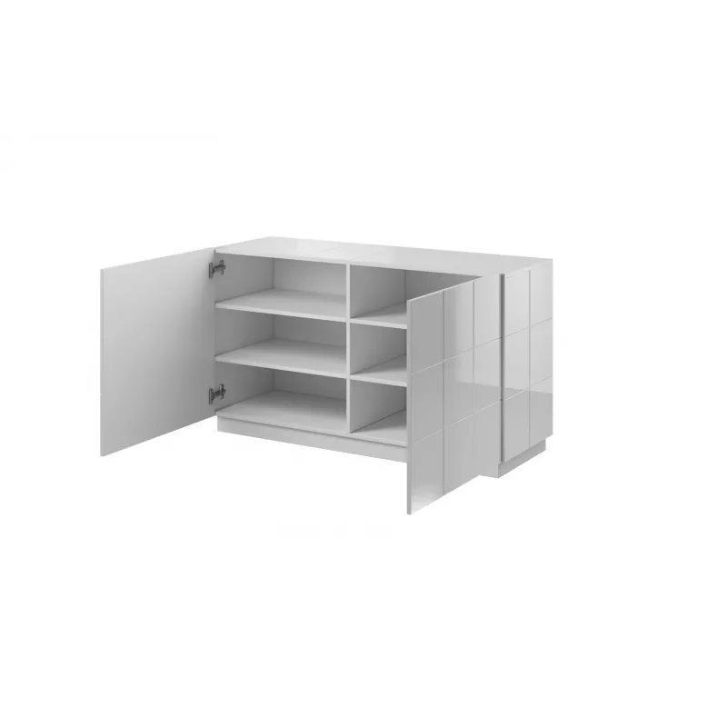 Aparador Cama Sideboard 2D REJA branco brilhante/branco brilhante