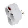 Esperanza ELK304W repartidor elétrico, 3 tomadas com interruptor, branco