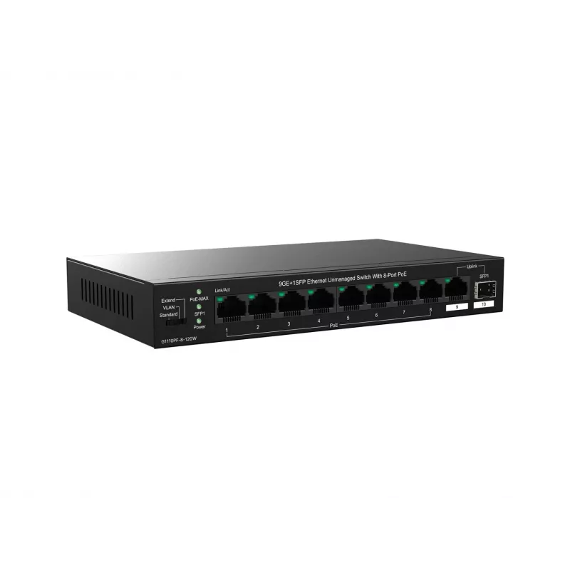 Switch não gerido Tenda TEG1110PF-8-120W Gigabit Ethernet PoE 9 portas