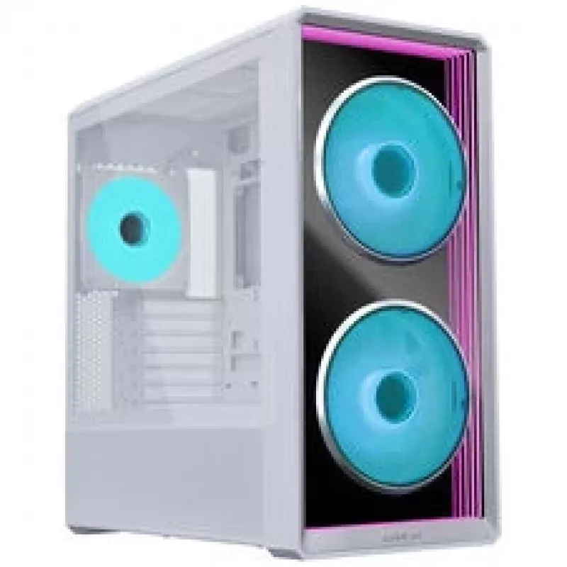 Conjunto de caixa de PC Lian Li LANCOOL 217 INF + HydroShift II LCD-S 360TL AIO + 3 ventoinhas UNI FAN SL-INF 120 Reverse Blade - branco