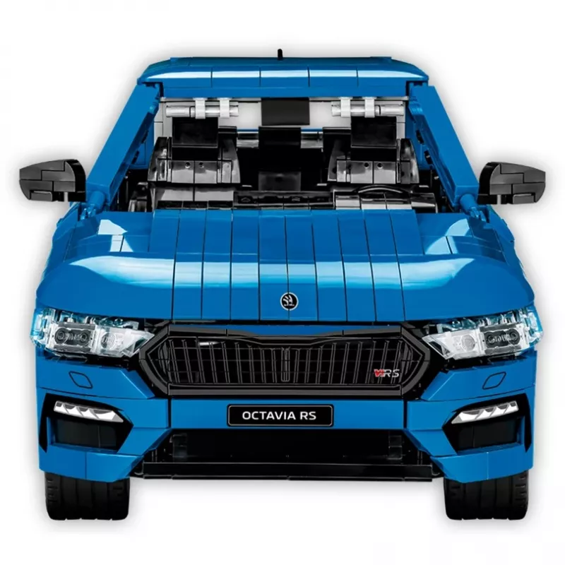 Blocos de construção Cobi Skoda Octavia RS modelo (2405 peças), a partir dos 10 anos, preto/azul