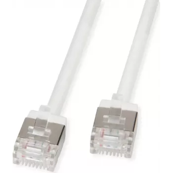 Cabo de rede U/FTP ROLINE Cat.6A RJ45 ultra-curto branco 1m - rede - FTP (21.15.4571)