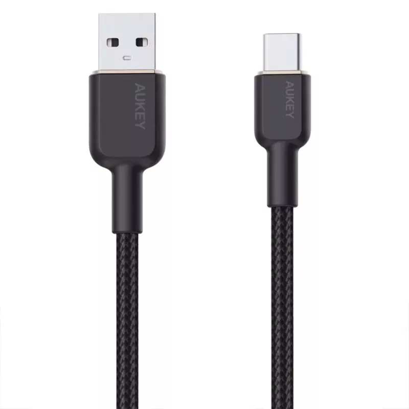 Cabo USB-A para USB-C Aukey CB-NAC1, 1 m, nylon entrançado, USB PD 60 W, USB 2.0