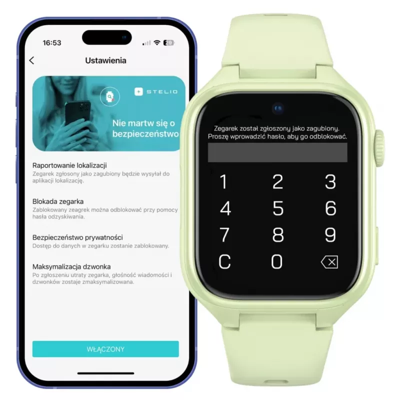 Smartwatch Stelio Junior Pro AI 4G ST-SWJ102-PCH — cor pistácio