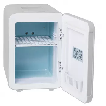Mini-frigorífico Adler AD 8084G — compacto cinzento 12V/230V, capacidade 4 L, portátil, porta com dobradiça à direita