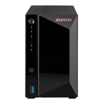 Asustor DRIVESTOR 2 Pro Gen2 AS3302T v2 NAS Realtek RTD1619B 2 GB DDR4 ADM preto