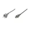 Cabo de alimentação Assmann. Schuko - C5 M/F. 1,2 m. H05VV-F3G 0,75 mm². azul (AK-440115-012-S)
