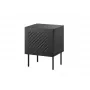 Mesa de cabeceira Cama Meble SIENA conjunto de 2, 44,5×40×59 cm, preto mate, MDF e aglomerado