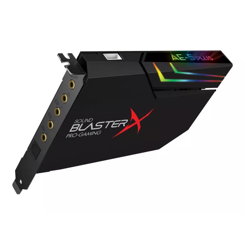 Placa de som Creative Sound BlasterX AE-5 Plus Black PCI-e RGB Gaming