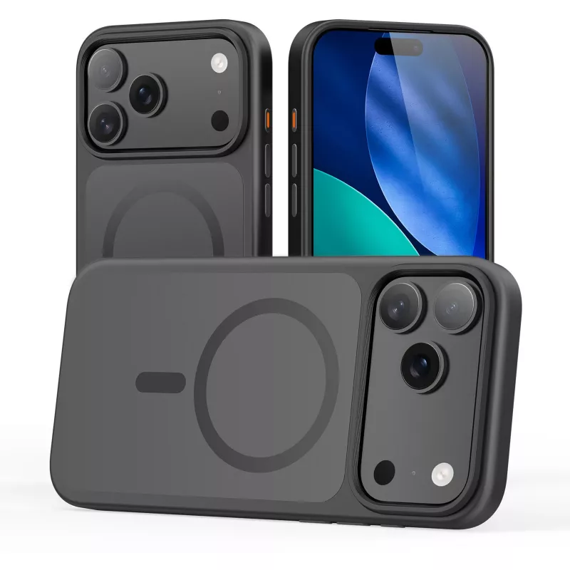StyleShell INVISIO, capa de telemóvel preta, iPhone 17 Pro Max, compatível com MagSafe