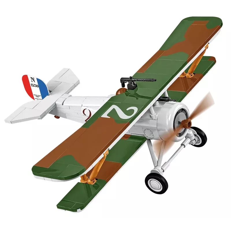 Conjunto de construção Cobi Blocks Nieuport 17 C.1 277 peças — kit de avião modelo, conjunto de blocos de encaixe colecionável