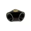 Bitspower adaptador 90 graus G1/4 fêmea para G1/4 fêmea, preto mate