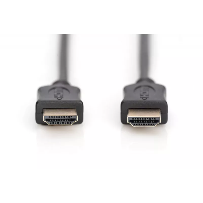Cabo de ligação HDMI High Speed Assmann, Type-A M/M, 5,0 m, com Ethernet, anteriormente HDMI 1.4, UL, preto, dourado (AK-330114-050-S)