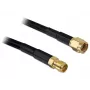 Cabo coaxial DeLOCK 2m RP-SMA CFD200 Preto