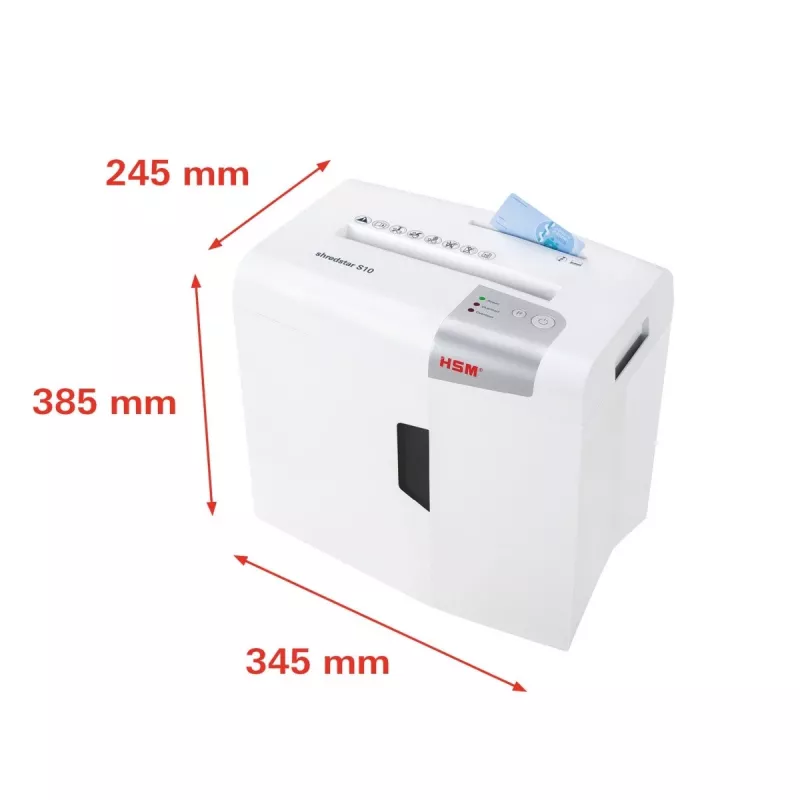 Destruidora de documentos HSM shredstar S10, 6 mm + mecanismo de corte de CD separado