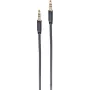 shiverpeaks ® BASIC-S--Cabo de áudio super fino -- minificha estéreo de 3,5 mm para minificha estéreo de 3,5 mm, contactos dourados, 3 polos, cabo redondo, preto, 1,5 m (BS33981-S)