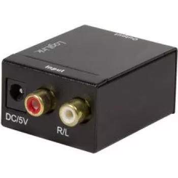 Adaptador de áudio LogiLink CA0102 Toslink / RCA preto