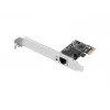 Placa de rede Ethernet interna LANBERG PCE-1GB-201, PCI Express, 1× RJ-45 Gigabit (1000 Mbit/s), preta