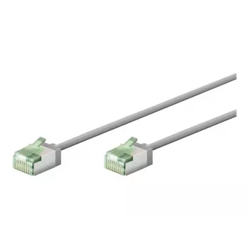 Cabo de rede Goobay Ultra-Flexível CAT 8.1 Patch fino U/FTP Cinzento - ficha extra curta 99,9 % (74343)