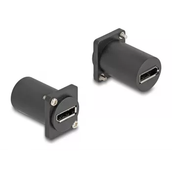 Módulo tipo D DeLOCK DisplayPort conector fêmea para conector fêmea 4K preto