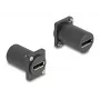 Módulo tipo D DeLOCK DisplayPort conector fêmea para conector fêmea 4K preto