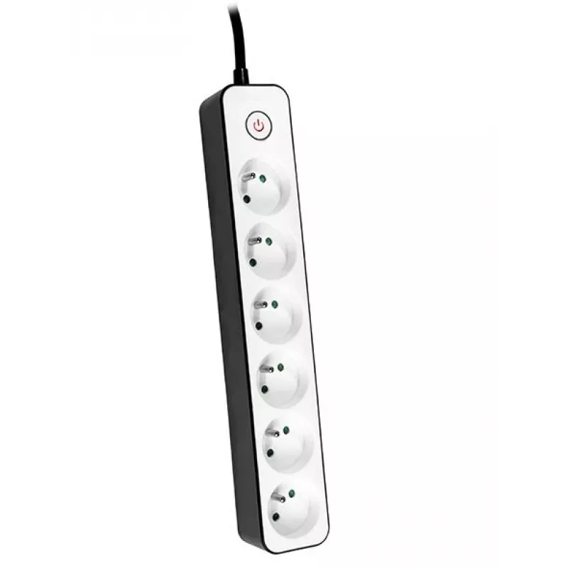 Extensão elétrica TRACER Zebra 1,5 m 6 tomadas