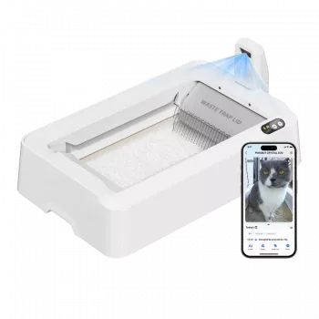 Caixa de areia autolimpante para gatos PETKIT T7-EU, branco