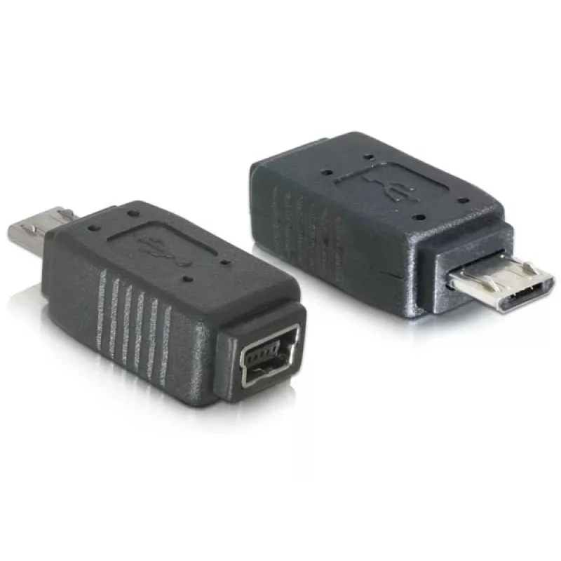 Adaptador USB micro-B macho para Mini-USB 5 pinos DeLOCK 65063