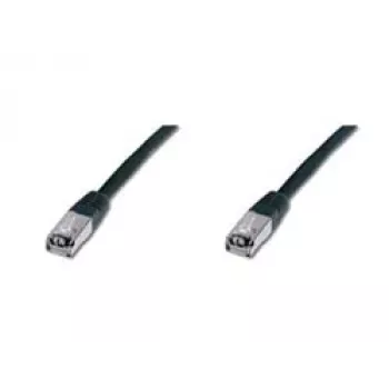 Cabo de rede Digitus CAT 5e SF/UTP cabo de ligação preto 5m