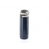 Caneca de viagem Leifheit 03275 600 ml aço inoxidável, parede dupla, à prova de fugas, tampa articulada, asa, preta/azul