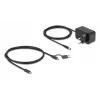 DeLOCK 64326 hub de interface USB 3.2 Gen 2 (3.1 Gen 2) Type-C 10000 Mbit/s preto