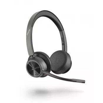 Headset HP POLY Voyager 4320 certificado Microsoft Teams, com fios e Bluetooth, USB-A + dongle BT700, circum-aural, cabo de 1,5 m, 162 g, preto