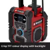 Rádio portátil EINHELL TE-CR 18 Li DAB+ FM Bluetooth USB, a bateria (compatível com TE-CR 18 Li)