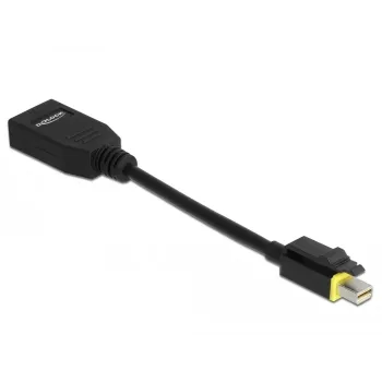 DeLOCK - Adaptador DisplayPort - Mini DisplayPort (M) com bloqueio para DisplayPort (F) - DisplayPort 1.4 - 15 cm - sem halogéneos, suporte 8K - Preto (65978)