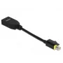 DeLOCK - Adaptador DisplayPort - Mini DisplayPort (M) com bloqueio para DisplayPort (F) - DisplayPort 1.4 - 15 cm - sem halogéneos, suporte 8K - Preto (65978)