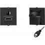 Tomada HDMI + 3,5mm Bachmann 917.189, 1 tomada, preto