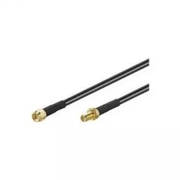 Cabo de extensão de antena Wi-Fi Goobay 51677, ficha RP-SMA para conector fêmea RP-SMA, 50Ω, 3 m
