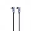 Cabo USB-C Unitek C14147ABK01-1M, 1 m, fichas angulares de 90°, USB PD 3.0 100W, dados 480 Mbit/s, preto