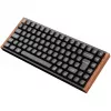 Keychron K2 HE (preto/madeira, layout DE, Gateron Double-Rail Magnetic Nebula, estrutura em alumínio)