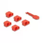Bloqueador de portas DeLOCK 20929 RJ45 10 unid. vermelho