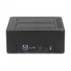 Estação de acoplamento USB dupla DeLOCK para 2 x SATA HDD SSD com função de clonagem e leitor de cartões