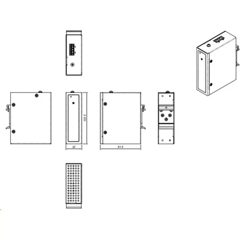 Conversor DC-DC ALLNET ALL-B101 12–24VDC para 48–54VDC, até 200W