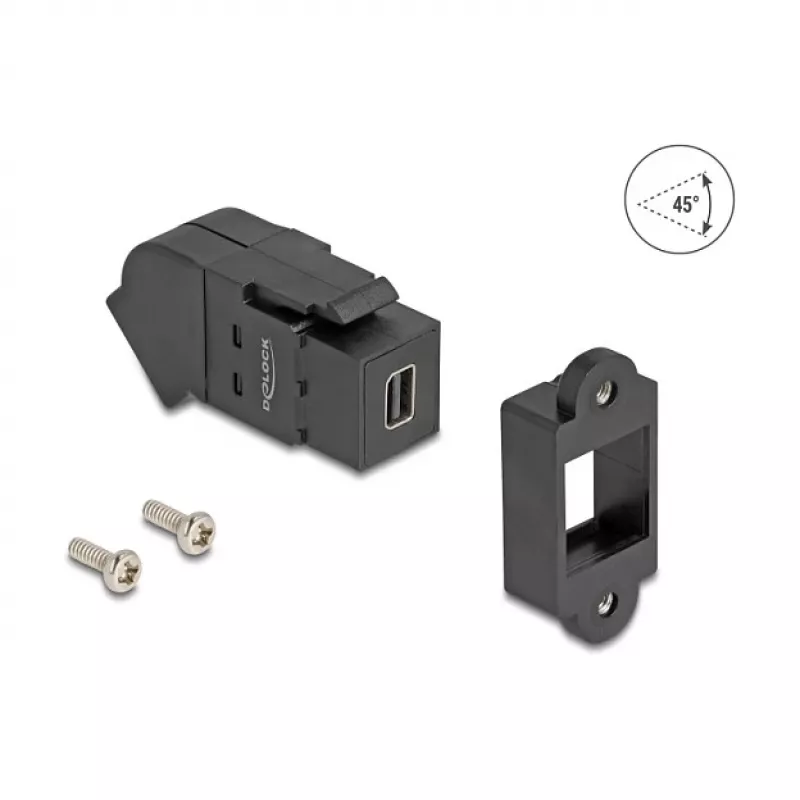 Adaptador de cabo DeLOCK 67154 Mini DisplayPort DisplayPort preto