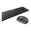 Teclado e rato CHERRY DW 9100 SLIM incluindo universal RF sem fios + Bluetooth Nórdico preto