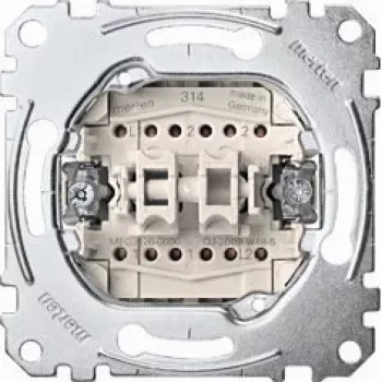MERTEN mecanismo de interruptor de comutação duplo MEG3126-0000 10AX AC 250V MEG3126-0000 MEG3126-0000 (MEG3126-0000)