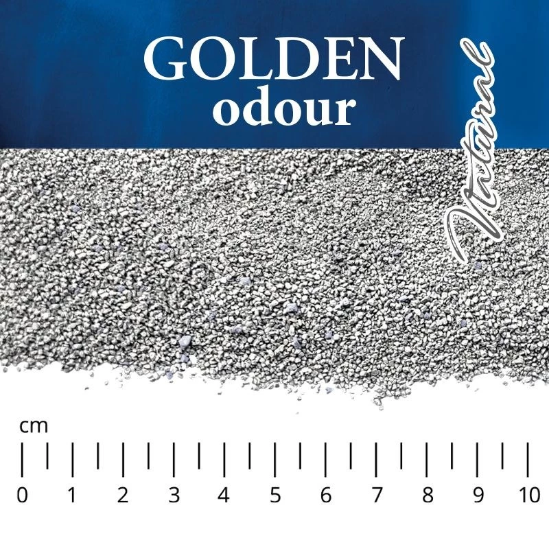 Areia para gatos Golden Grey 7 kg — areia para gatos de bentonite aglomerante, sem pó, eliminação de odores