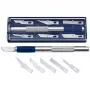 Conjunto de facas de hobby WEDO 78 722 — faca de hobby com 6 formas de lâmina diferentes