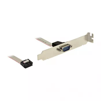 Delock Slot Bracket, 1 x série (DB9 macho) para IDC fêmea de 9 pinos, Twisted Pinout, 25 cm